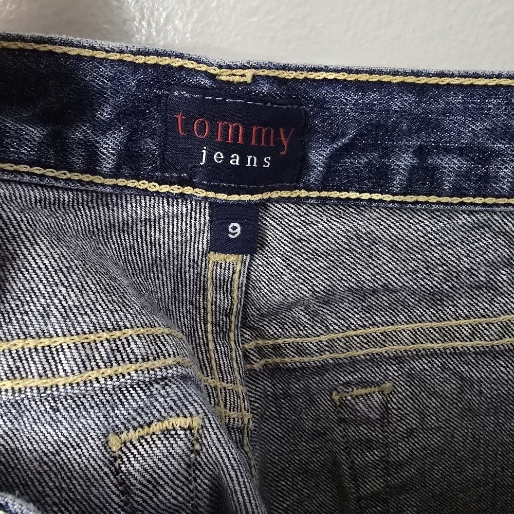 TOMMY HILFIGER VINTAGE JAMIL 2000 Women's Bootcut Denim Jeans Size 9 Juniors Y2K - Picture 7 of 13